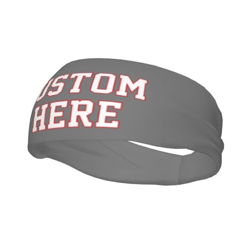 Image of Custom Sports Headband Custom Sweatband Bandana Add Your Image Logo Text Number. Bulk Custom Men Or Women Moisture Wicking Ventilate Elastic Headband