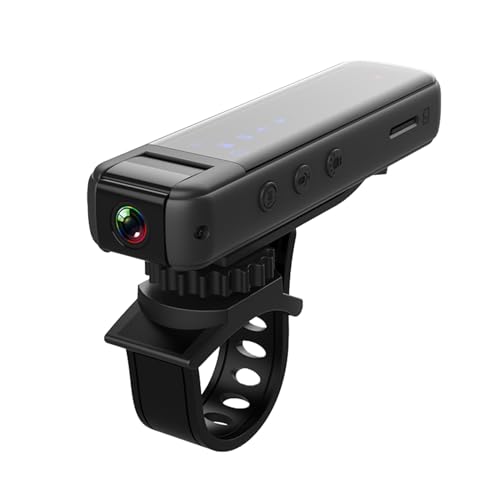 Fotocamera per corpo WiFi 1080P con registrazione audio e video mini videocamera con obiettivo girevole a 180° supporto per bicicletta per forze dellordine