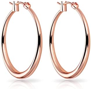 Rose Gold Plated 30mm Hoop Earrings