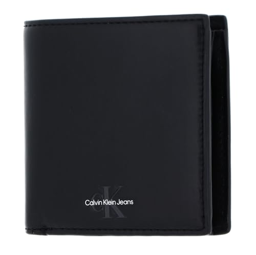 Portefeuille CKJ Monogram Soft Trifold S noir de Calvin Klein aux finitions soignées
