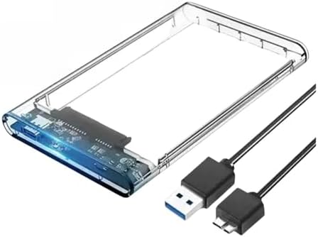 Case Externo para HD Transparente USB 3.0 SATA 2.5”, Compatível c...
