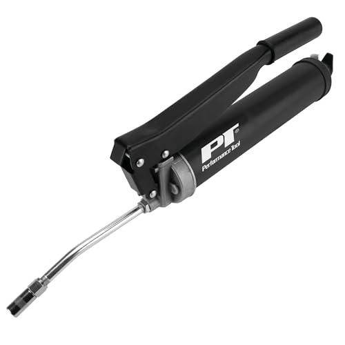 Image of Performance Tool W54296 Heavy Duty Lever Action Grease Gun with Dual Piston Design and 10,000 PSI Operating Pressure for Efficient Lubrication