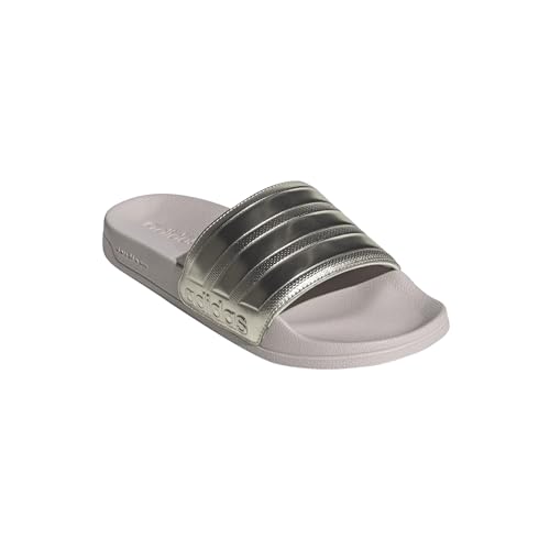 adidas Adilette Badelatschen Slides (purple/gold, EU Schuhgrößensystem, Erwachsene, Numerisch, M, 40.5)