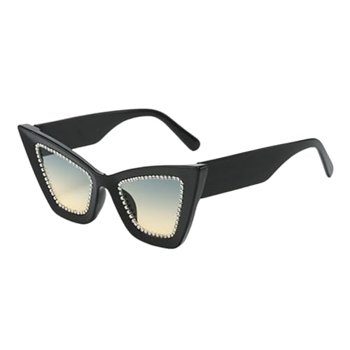 Lunettes de soleil de luxe œil de chat aux finitions punk et verres UV400