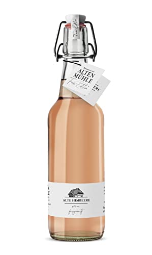 Brennerei Zur Alten Mühle - Alte Himbeere Fass-Edition - feine Himbeer Spirituose in der klassischen Bügelflasche - milder Obstler fassgereift im Schwarzwald 1 x 0.5l