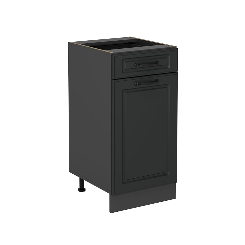 Vicco Kitchen base cabinet Raul, Anthracite country house, 40 cm without worktop, for flexible combination within modular kitchen systems — image 1