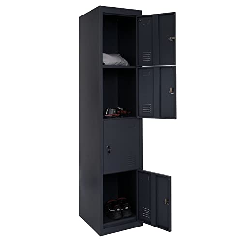 Mendler Schließfach Boston T163, Schließfachschrank Wertfachschrank Spind, Metall 180x38x45cm - anthrazit