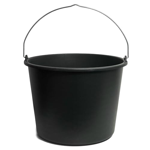 TAMS Cubo de construção 5/12/20 l, balde de argamassa e cimento de plástico resistente, balde de água estável para jardim, construção e agricultura (para escolher como embalagem de 5, 10 ou 20