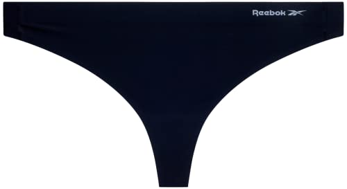 Reebok Women's Thong Underwear - 3 Pack or 6 Pack Performance Stretch Sexy Seamless Thong Panties for Women (Sizes: S-XL)4