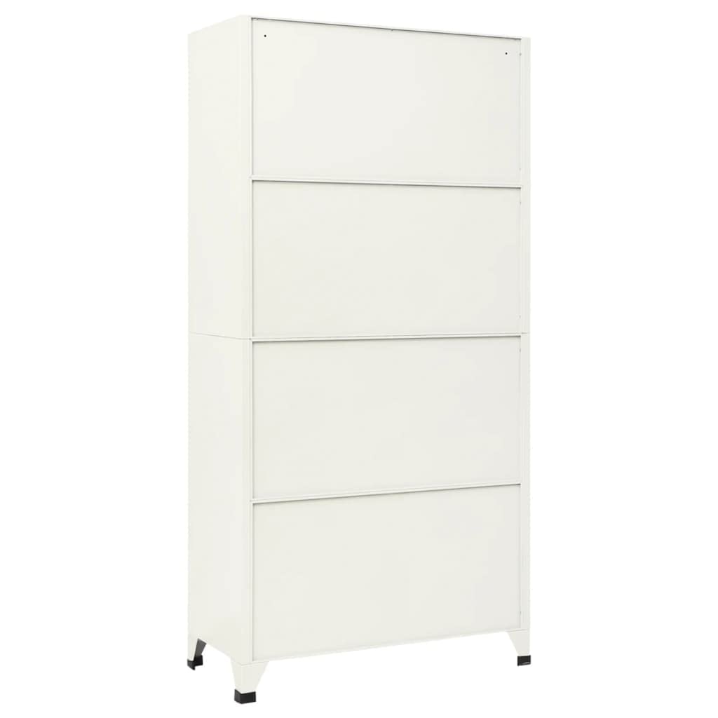 Hothingwell Szafka z szafką Stal 90x40x180 cm Szara Niebieski | Zamykane drzwi z wentylacją, uchwyt na etykiety w zestawie, schowek na ubrania, idealny do szkoły biurowej