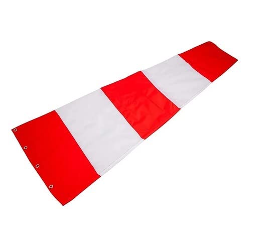 ANGELSAFE® Windsock Cloth Double Layer Red & White Color Material Polyester Fabric 6 Feet Long