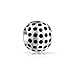 Golfer Sport Golf Ball Bead Pour Femmes Pour Adolescent Noir Oxydé .925 Argent Sterling Fits European Bracelet