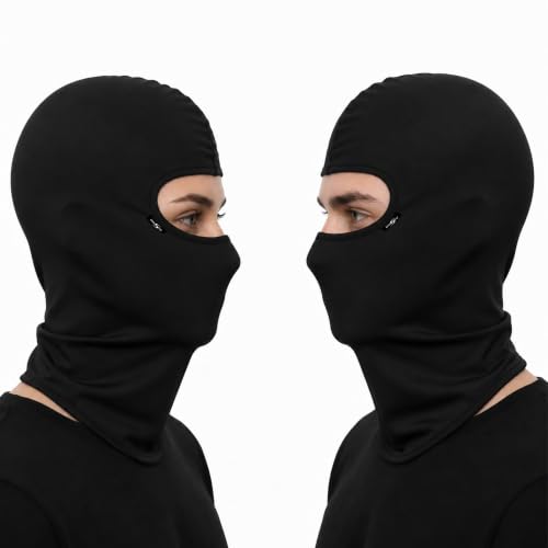 Image of Kingsway Balaclava for Boys and Girls 4-Way Stretch | Motorcycle Full Face Mask Under Helmet | Breathable Sweat Absorbing Quick Dry Fabric | UV & Dust Protection