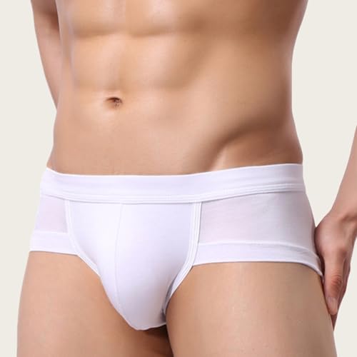 Men's Triangular Underwear Solid Color Stretchy Underwear Absorbency Bladder Leak Underwear Comfortable Underpants2