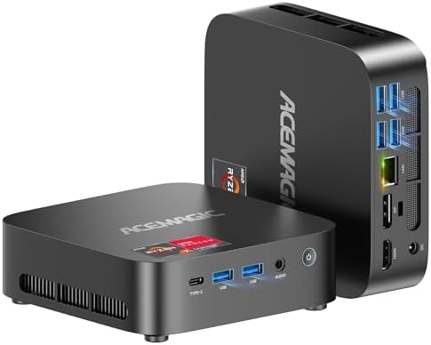 ACEMAGICIAN Kron Mini K1 Mini PC Gaming, AMD Ryzen 5 7430U (equiv...