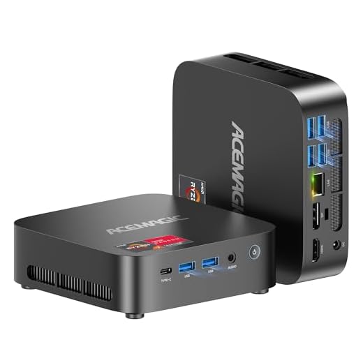 ACEMAGICIAN Mini PC Gaming, AMD Ryzen 5 7430U (Equivalent to 5850U, 6C/12T, Up to 4.3Ghz), 16GB DDR4 512GB SSD Mini Computers Micro Desktop PC 4K Triple Display WiFi6 BT5.2 for Gaming Office Home