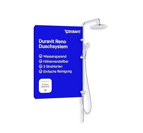 Duravit Reno Duschsystem, wassersparende Regendusche Ø 25 cm mit...