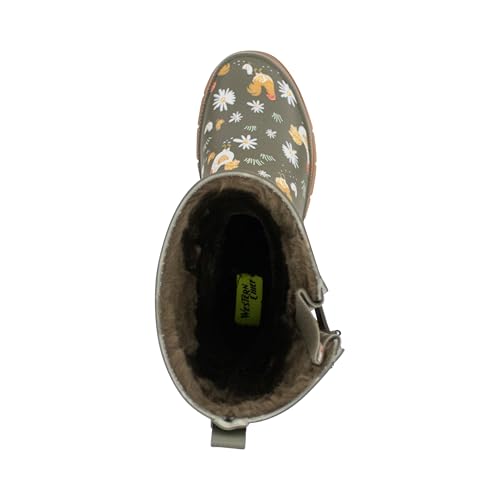 Image of Western Chief Women's Waterproof Mid Rain Boots | Ladies pull on mid rain boots with adjustable buckle, cushioned insole, and rubber outsole for wet weather and outdoor wear.