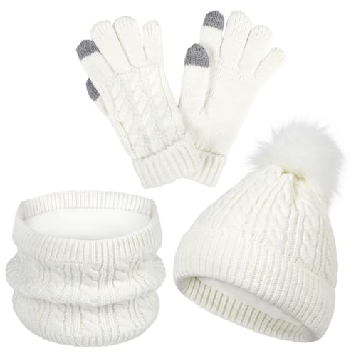 Kid’S Winter Hat, Scarf, And Gloves Set With Fleece Lining, Cozy Thermal Gear For 5-12 Year Olds3