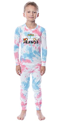 Friends The TV Series Girls Life Is Better With Friends Tie Dye Tight Fit Cotton Pajama Set2