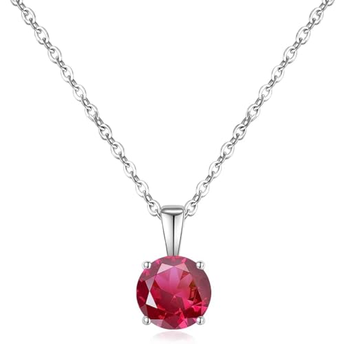 Pendentif pierre de naissance hypoallergénique en argent massif