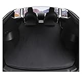 QLASDVUE Car Air Bed Fit for Tesla Model 3 Highland Y Juniper 2017-2025 Inflatable Air Mattress Outdoor Camping Suede Fabric Car Travel Bed Universal(Model Y Black)