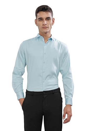 Image of Men's Cotton Lycra Slim Fit Shirt with Full Sleeves