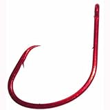Daiichi D84Z-7/0 Circle Chunk Light, 3-Pack Ziplock Sz7/0 Bleeding Bait, Red