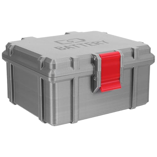 HIAKDOFT Estuche para Pilas AA y AAA, Organizador Portátil de Almacenamiento Seguro para Baterías, Diseño Compacto en Color Plata Metálica, Adecuado para Hogar, Oficina y Viajes