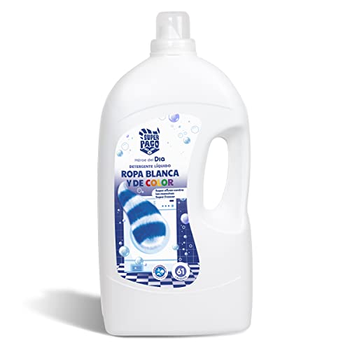 DIA SUPER PACO detergente máquina líquido blanco&color botella 61 lv