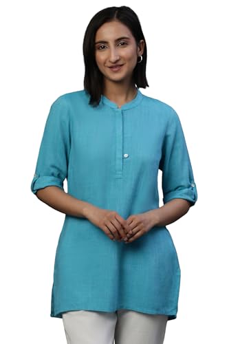 Image of Aurelia Women's Rayon Straight Fit Printed Straight Kurti
