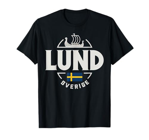 Lund Sverige Sweden City Flag Viking T-Shirt