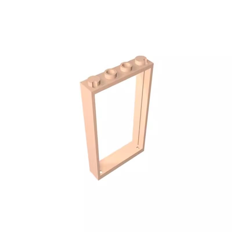 Gobricks 60596 Door Door Frame 1x4x6 Type 2 10 Pieces GDS-874 Compatible with Lego Building Blocks Color:Light Nougat — image 1