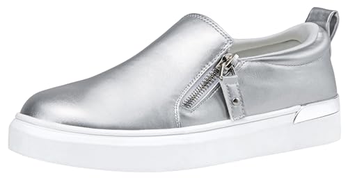 Image of Jeossy Women's Slip On Shoes Casual Fashion Sneakers 8010 Arch Support Loafers for Women with Zipper