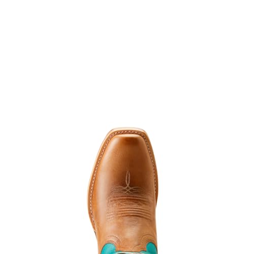 ARIAT Women's Futurity Colt Western Boot, Cenote Blue/Tan Patina, 8