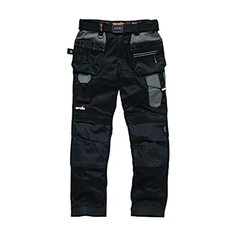 Scruffs Hombre Pro Flex Plus Pantalones de Trabajo Negro Cover