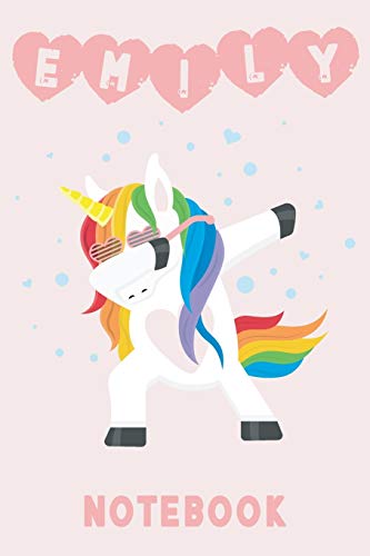 EMILY: Unicorn Blank Lined Journal Notebook For Girls, 6 x 9, 110 Pages Perfect For Journaling, Notes, Diary & Doodling, Name Note Pad For Children, Kids, Teens & Adults image 3