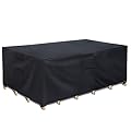 Rosoenvi Patio Furniture Covers, 600D Outdoor Furniture Cover Waterproof, Patio Cover for Outdoor Furniture, Table and Chair Set Covers for Rainy, Snowy and Sunny, 98 x 78 x 32 Inch