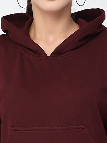 Image of UZARUS Women's Cotton Fleece Stylish Sweatshirt Hoodie
