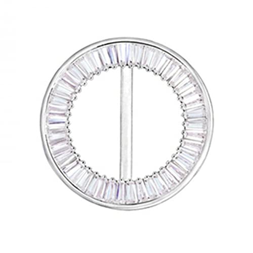 Broche Redondo broches de Cristal cárdigan Chal Bufanda Hebilla para Mujer joyería Accesorios de Vestir Regalos