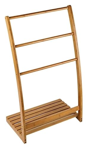 Rack serviette autoportante en bois porte-serviettes 3 niveaux pour gilets de bille