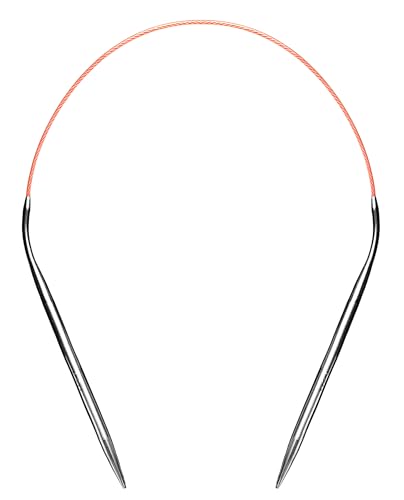 cuteDIY Size 8 Circular Knitting Needles 16 Inch, US 8 / 5mm, Metal