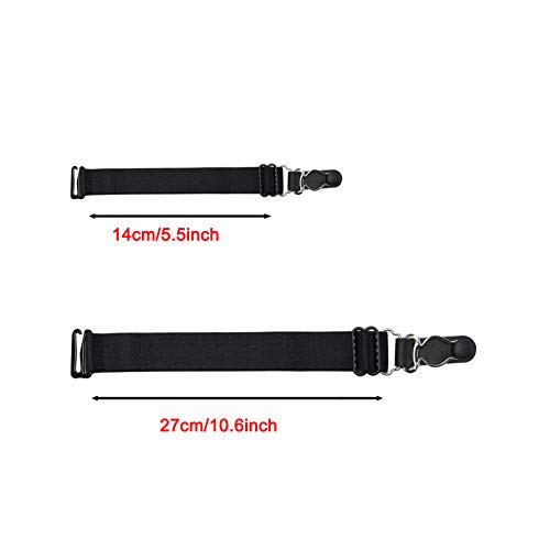 WILLWIN Elastic Straight Style Suspender Garter Belts Corset Holders Stockings Fastener Leg Harness Lingerie Womens 8 Pcs Black2