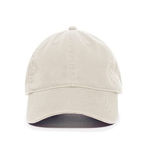Newhattan Low Profile Baseball Cap Classic Plain Lightweight Cotton Soft Adjustable Dad Hat Unstructured Running Golf Cap Putty