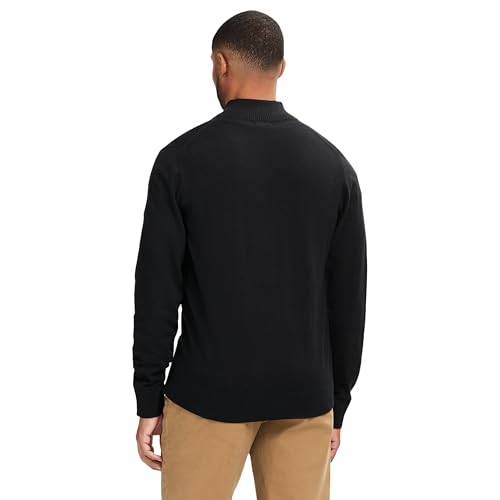 IZOD Men's Premium Essentials Quarter Zip Sweater, Black2