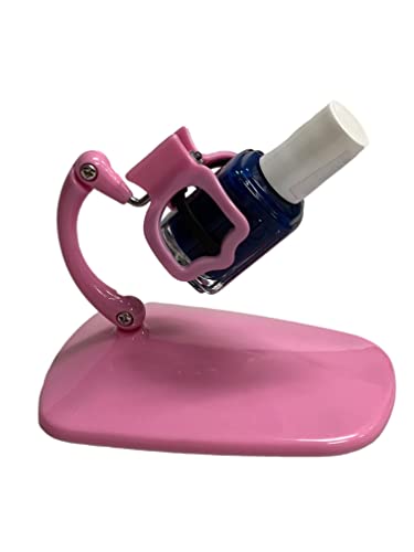 Grip and Tip Nail Polish Holder In Pink, Fingernail Painting Tool, Manicure Pedicure Accessory (Pink)