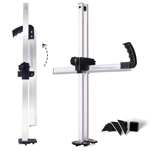 Outil de coupe plaque de mur à sec Zozen, métrique + impériale, épingle facile/Multifonction/Outil coupe sécurisé avec une lame secours...