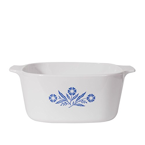 Corningware (1) A-3-B Cornflower Blue Pyroceram Casserole Dish & (1) A9C Glass Lid #TOP4