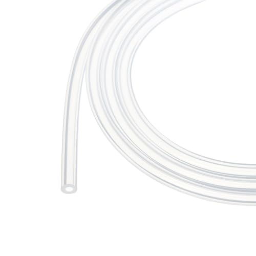 Image of 1m(3.3ft) 3mm(1 /8 inch) ID x 6mm(1 /4 inch) OD Silicone Tubing Clear Industrial Plastic Tubing Pure Silicone Hoses for Pump Siphoning Draining Irrigation Brewing