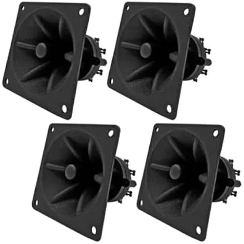 4 Pack 3.25" inch Flush Mount Square Super Horn Tweeter Speakers 3.25" x 3.25" Car Home Audio